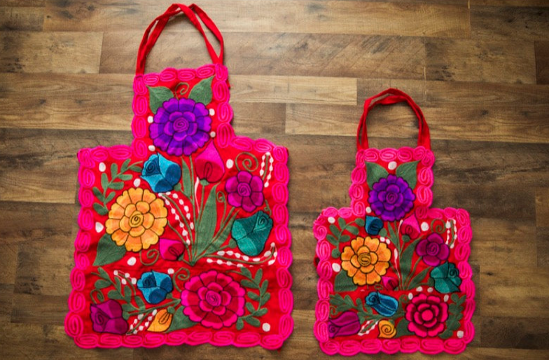 Floral Beadwork Seven Clans White Apron main image 1