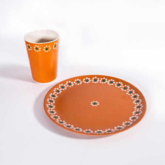Bamboo Barro Inspired Plate & Cup