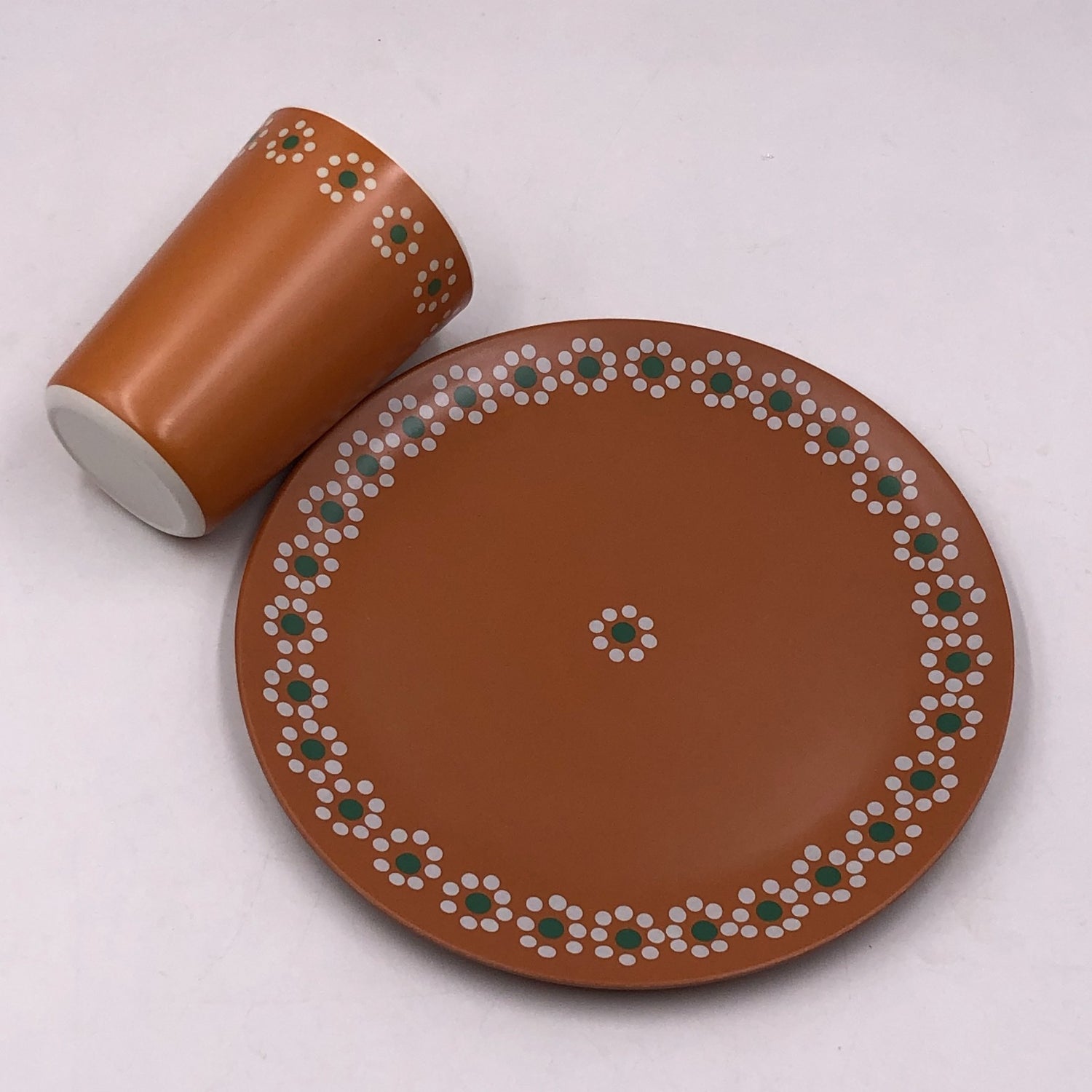 BAMBOO capulineado inspired plate & cup