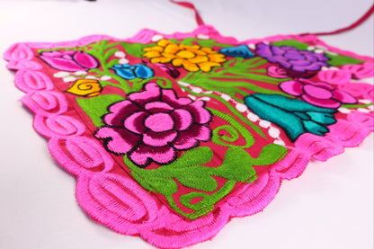 Embroidered Floral Apron Set