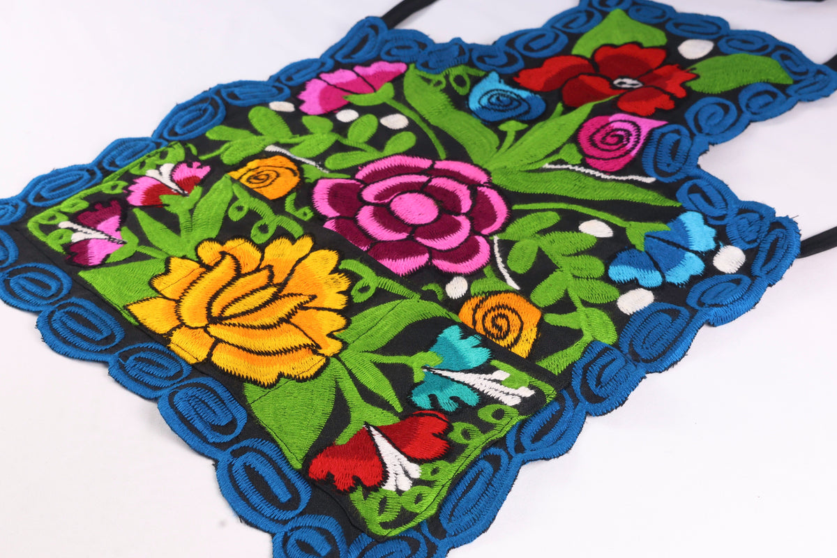 Embroidered Floral Apron Set