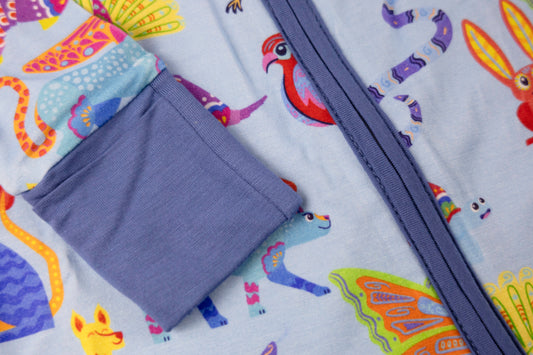 Blue Alebrije Bamboo Pajamas