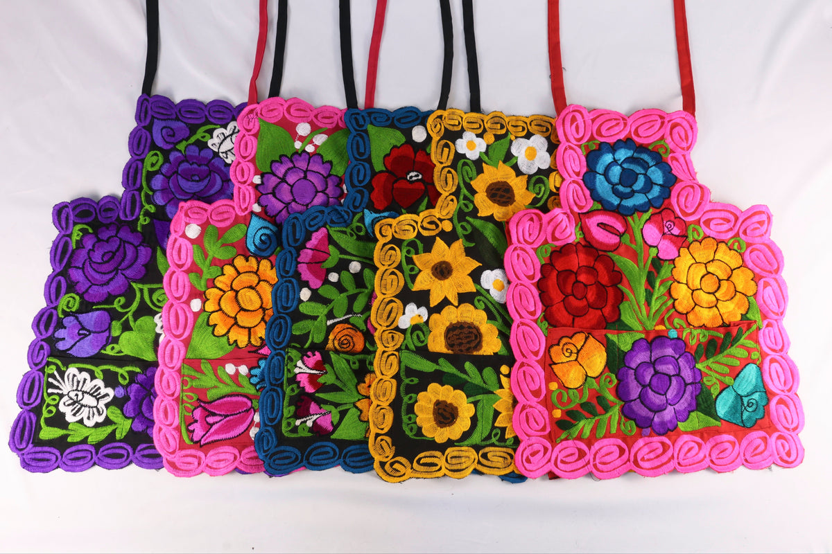 Embroidered Floral Apron Set