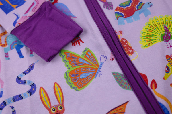 Purple Alebrije Bamboo Pajamas