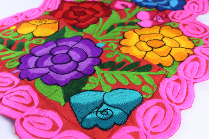 Embroidered Floral Apron Set